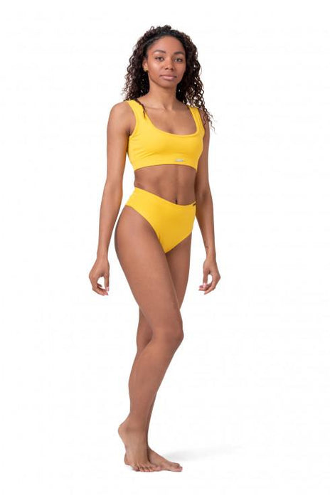 Nebbia High-Waist Retro Bikini Bottom 555 - Yellow - Bikini Bottom at MySupplementShop by Nebbia