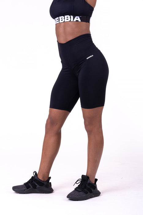 Nebbia High Waist Road Hero Biker Shorts 683 - Black - Biker Shorts at MySupplementShop by Nebbia