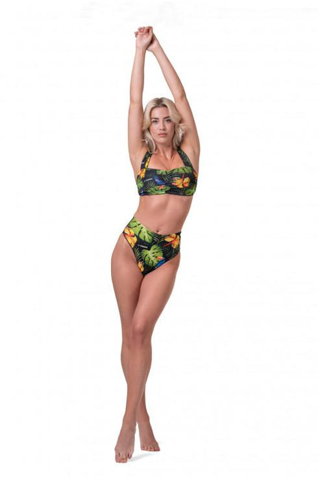 Nebbia High-Waist Sporty Bikini Bottom 555 Jungle Green - Medium - Bikini Bottom at MySupplementShop by Nebbia