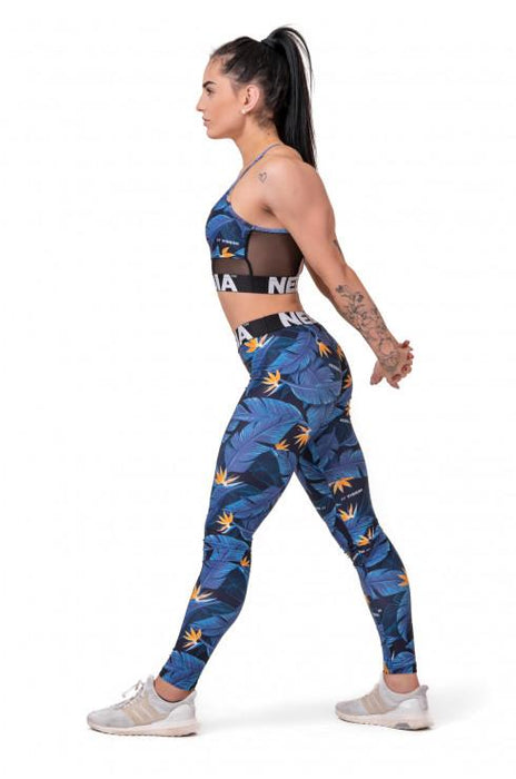 Nebbia Mid-Waist Performance Leggings 566 - Oean Blue - Leggings at MySupplementShop by Nebbia