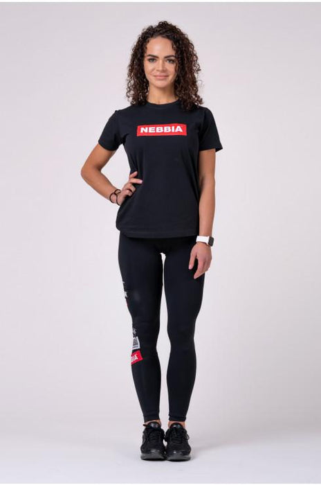 Nebbia NEBBIA Women's T-shirt 592 Black - T-Shirt at MySupplementShop by Nebbia