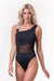 Nebbia One Shoulder Sporty Swimsuit 559 Black - Medium - Swimsuit at MySupplementShop by Nebbia