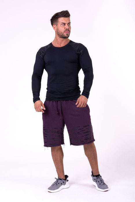 Nebbia Raw Hem Street Shorts 151 - Burgundy - Shorts at MySupplementShop by Nebbia