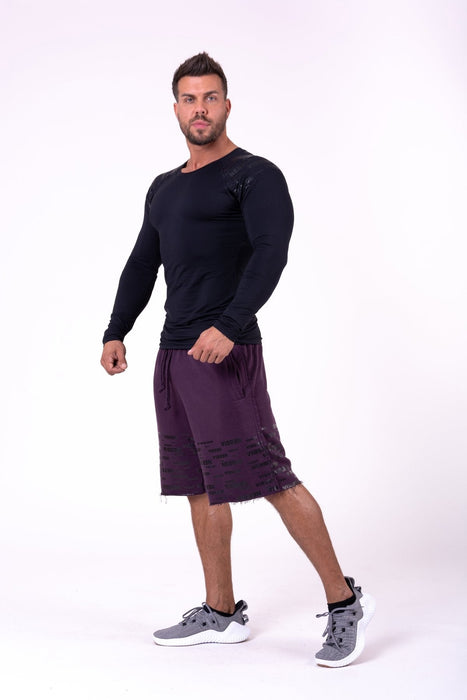 Nebbia Raw Hem Street Shorts 151 - Burgundy - Shorts at MySupplementShop by Nebbia