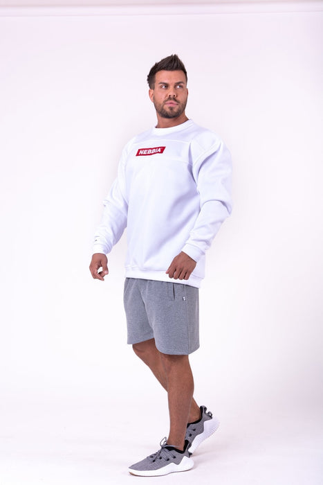 Nebbia Red Label Sweatshirt 148 - White - Sweatshirt at MySupplementShop by Nebbia