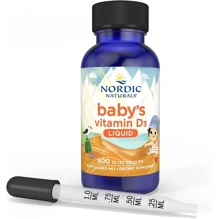 Nordic Naturals Baby's Vitamin D3 400iu 22.5ml - Vitamins & Minerals at MySupplementShop by Nordic Naturals