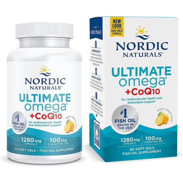 Nordic Naturals Ultimate Omega 1280mg + CoQ10 60 Softgels - Omegas, EFAs, CLA, Oils at MySupplementShop by Nordic Naturals