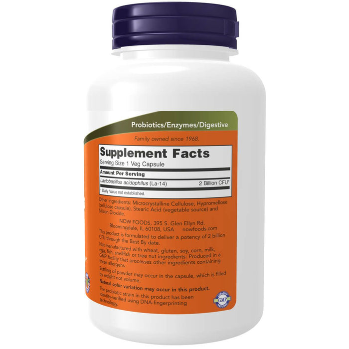 NOW Foods Acidophilus 2 Billion 250 Veg Capsules - Vitamins & Supplements at MySupplementShop by Now Foods