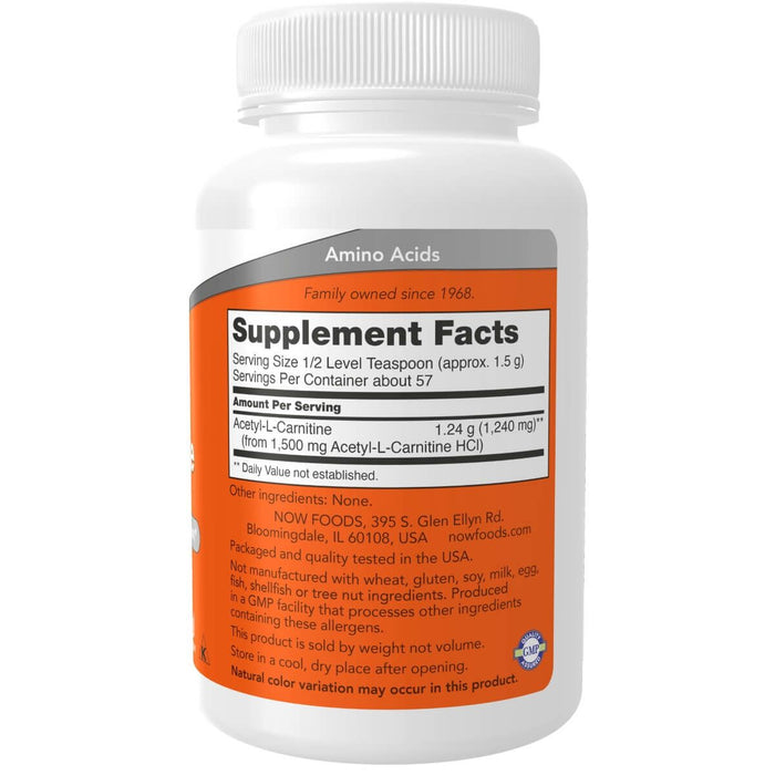 NOW Foods ALC (Acetyl-L-Carnitine) Powder 3oz (85g) - Amino Acids and BCAAs at MySupplementShop by NOW Foods