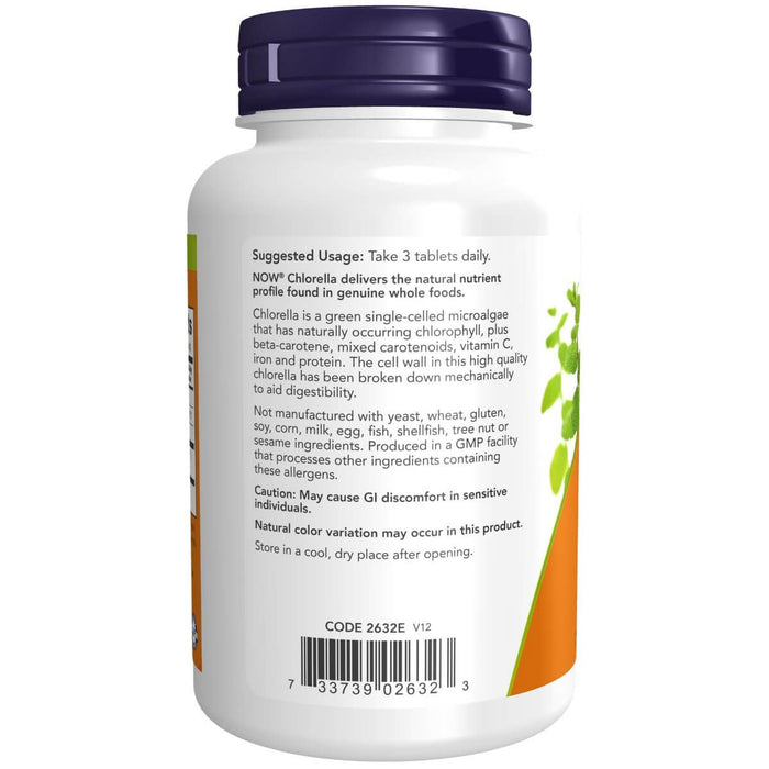 NOW Foods Chlorella 1000 mg 120 Tablets - Health and Wellbeing at MySupplementShop by NOW Foods