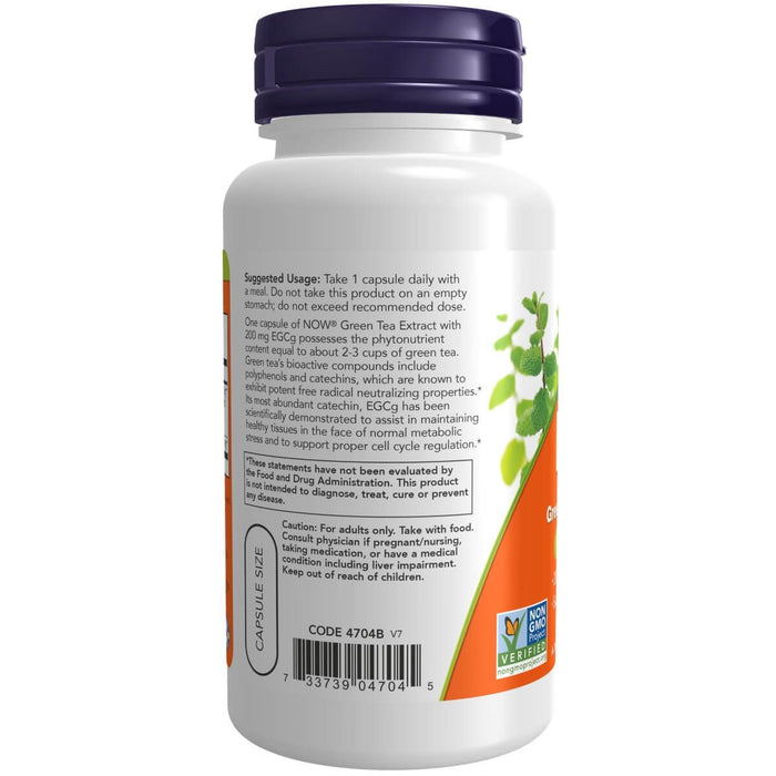 NOW Foods EGCg Green Tea Extract 400 mg 90 Veg Capsules - Health and Wellbeing at MySupplementShop by NOW Foods