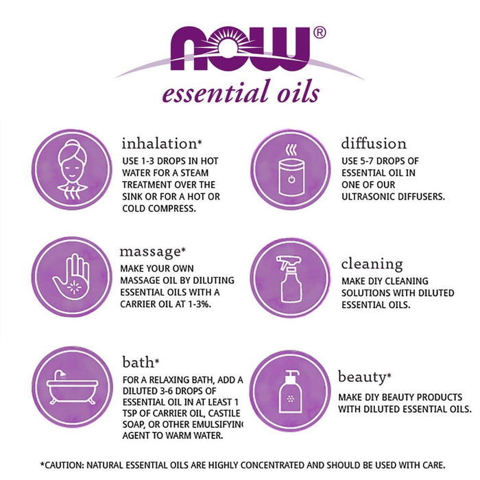 NOW Foods Lavender Essential Oil 100% Pure 1oz (30ml) - Health and Wellbeing at MySupplementShop by NOW Foods