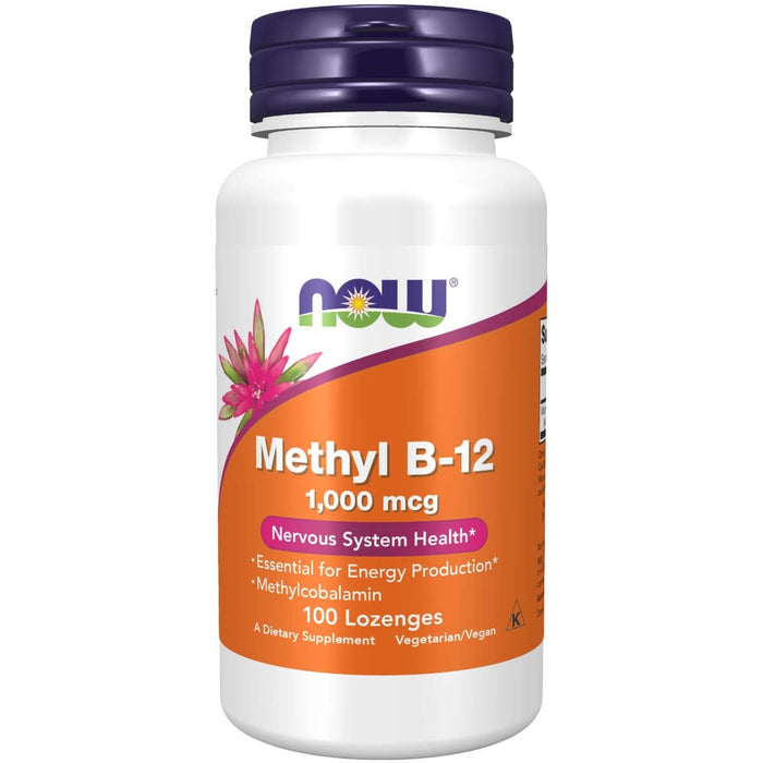 NOW Foods Methyl B-12 (Methylcobalamin) 1,000 mcg 100 Lozenges - Vitamins & Minerals at MySupplementShop by NOW Foods