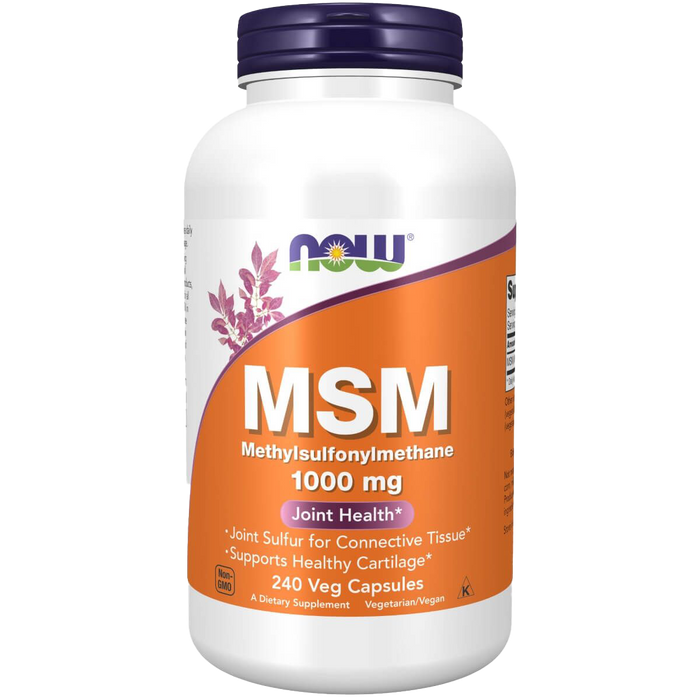 NOW Foods MSM (Methylsulfonylmethane) 1,000 mg 240 Veg Capsules