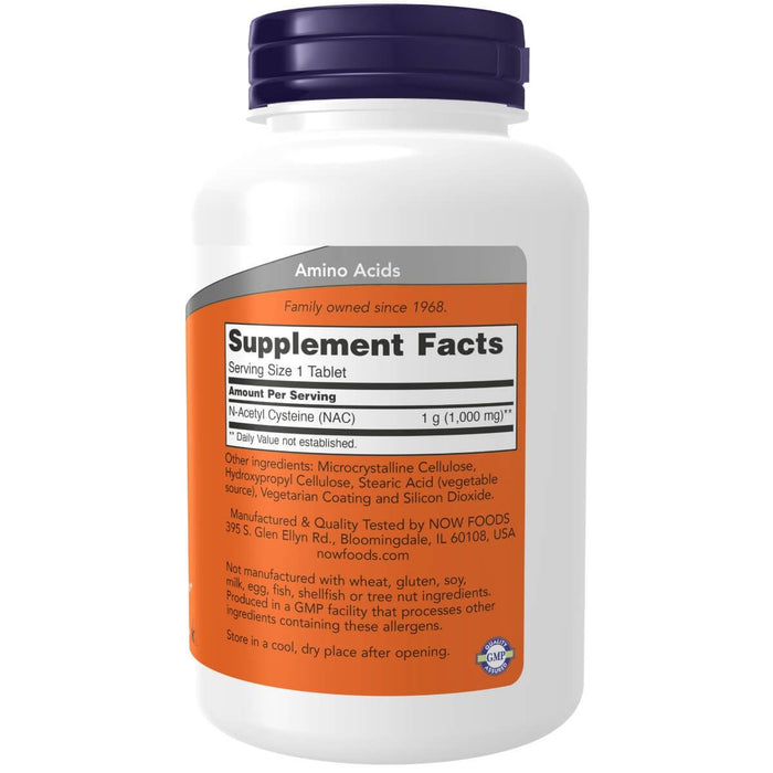 Now Foods N-Acetyl-Cysteine 1000mg 120 Tablets - Amino Acids and BCAAs at MySupplementShop by NOW Foods