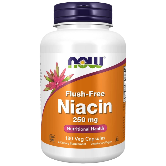 NOW Foods Niacin Flush-Free, 250 mg – 180 Kapseln