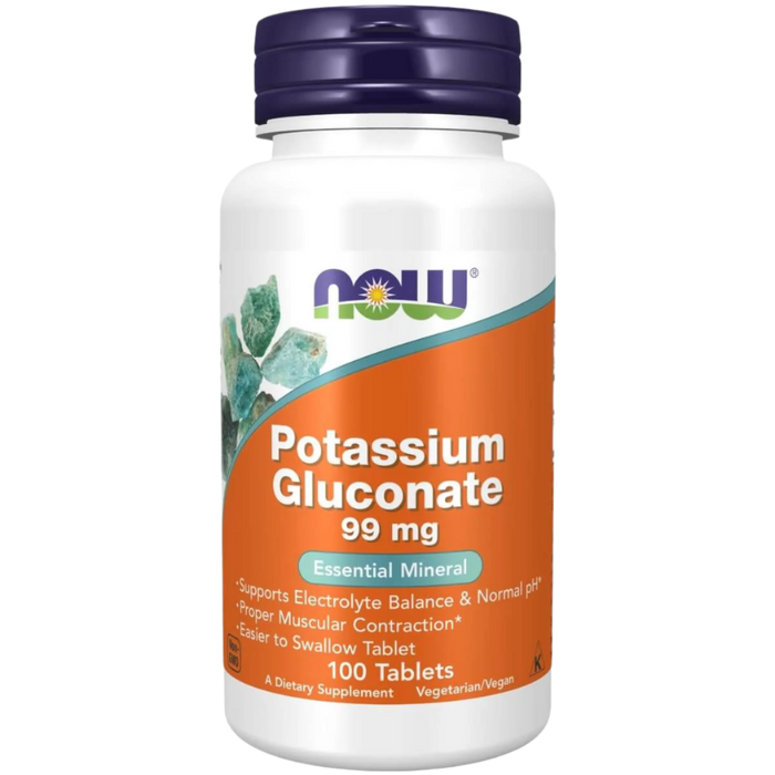 NOW Foods Potassium Gluconate 99mg 100 Tablets