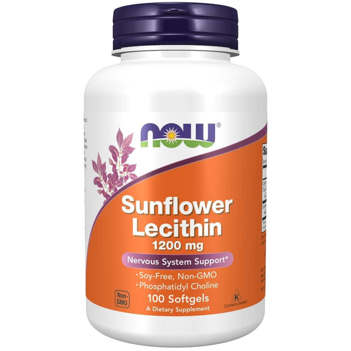 NOW Foods Sunflower Lecithin 1,200 mg 100 Softgels - Health Foods at MySupplementShop by NOW Foods