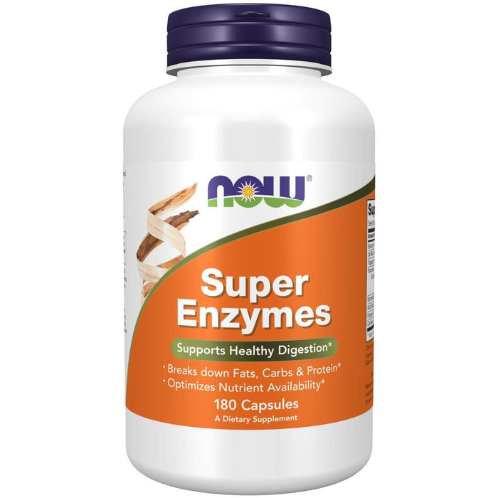 NOW Foods Super Enzymes 180 Capsules - Health and Wellbeing at MySupplementShop by Now Foods