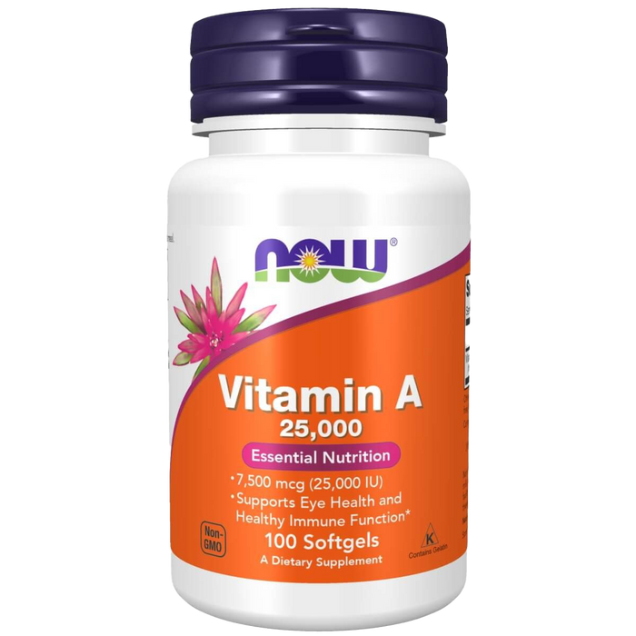 NOW Foods Vitamin A 25,000iu 100 Softgels