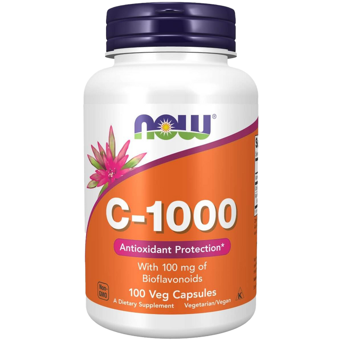 NOW Foods Vitamin C-1,000 with 100 mg of Bioflavonoids 100 Veg Capsules