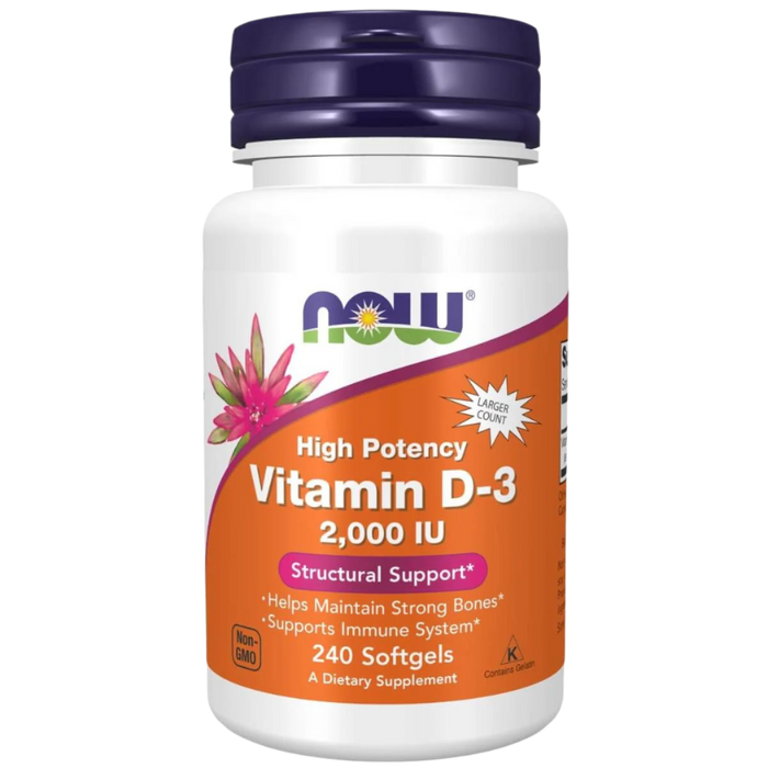 NOW Foods Vitamin D-3, 2000 IE – 240 Kapseln