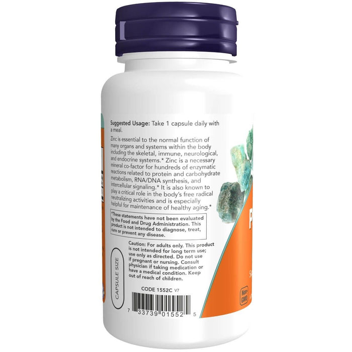 NOW Foods Zinc Picolinate 50 mg 120 Veg Capsules - Vitamins & Minerals at MySupplementShop by NOW Foods