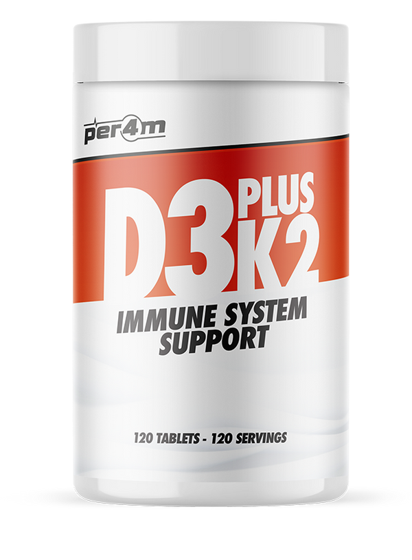 Per4m D3 Plus K2 120 Tablets - Default Title - Vitamin D at MySupplementShop by PER4M Nutrition