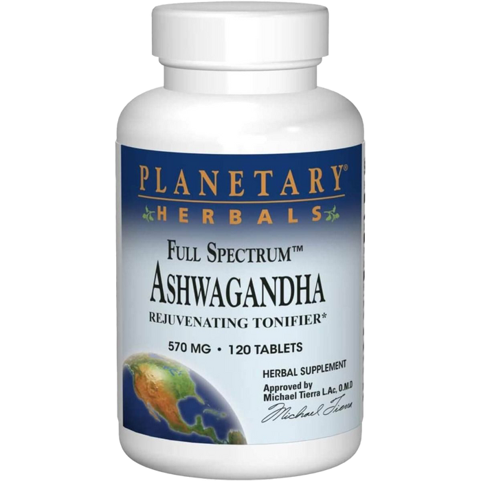 Planetary Herbals Full Spectrum Ashwagandha 570mg 120 Tablets