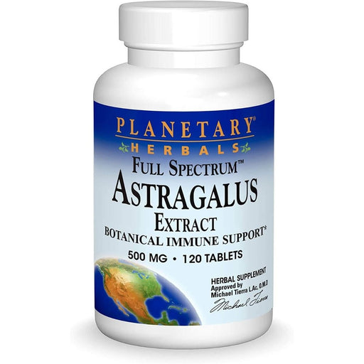 Planetary Herbals Full Spectrum Astragalus Extract 500mg 120 Tablets - Liver Support at MySupplementShop by Planetary Herbals