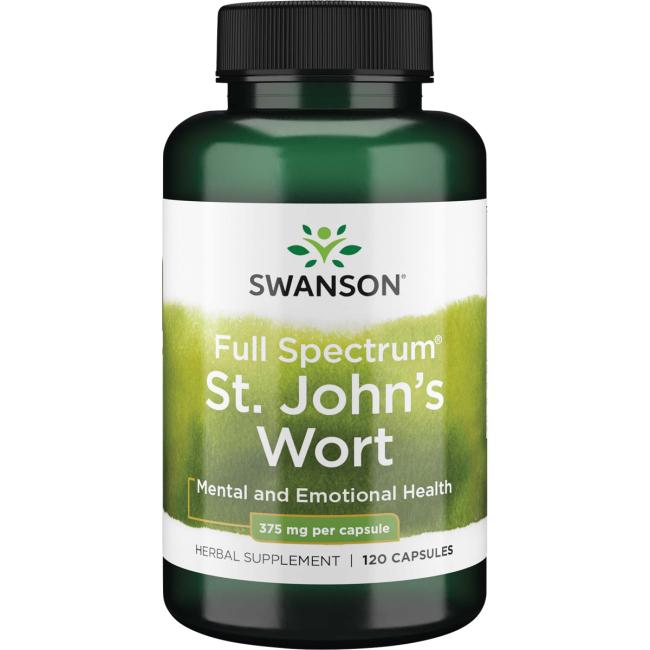 Swanson St. John's Wort, 375mg - 120 caps - Health and Wellbeing at MySupplementShop by Swanson