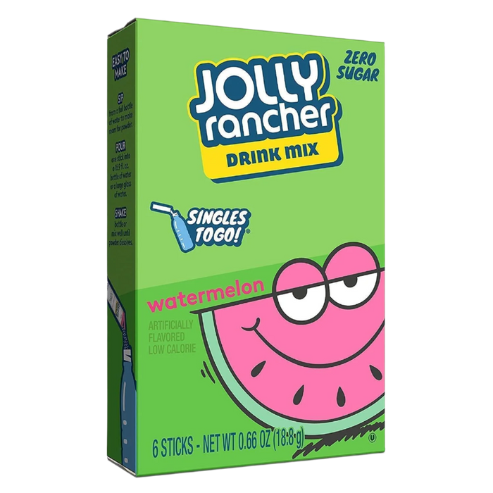 Jolly Rancher Sugar Free Singles To Go Drink Mix 6 Stix Pack 16g