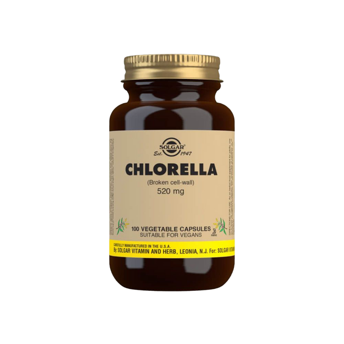 Solgar Chlorella 520 mg Vegetable Capsules Pack of 100