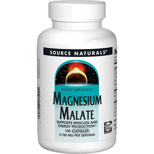 Source Naturals Magnesium Malate 625mg 100 Capsules - Brain & Memory at MySupplementShop by Source Naturals