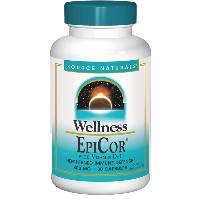 Source Naturals Wellness EpiCor with Vitamin D-3 500mg 30 Capsules