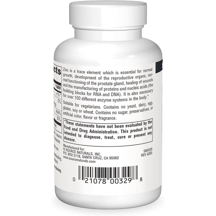 Source Naturals Zinc 50mg 100 Tablets - Immune Support at MySupplementShop by Source Naturals