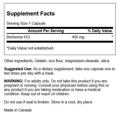 Swanson Berberine 400mg 60 Capsules - Health and Wellbeing at MySupplementShop by Swanson