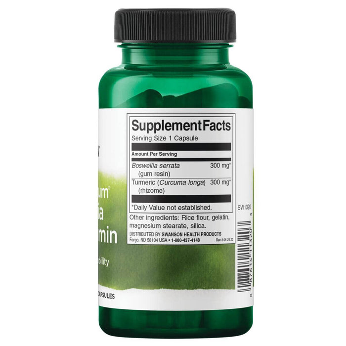 Swanson Boswellia and Curcumin 60 Capsules - Joint Support at MySupplementShop by Swanson