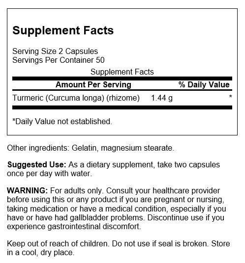 Swanson Full Spectrum Turmeric 720 mg 100 Capsules - Joint Support at MySupplementShop by Swanson