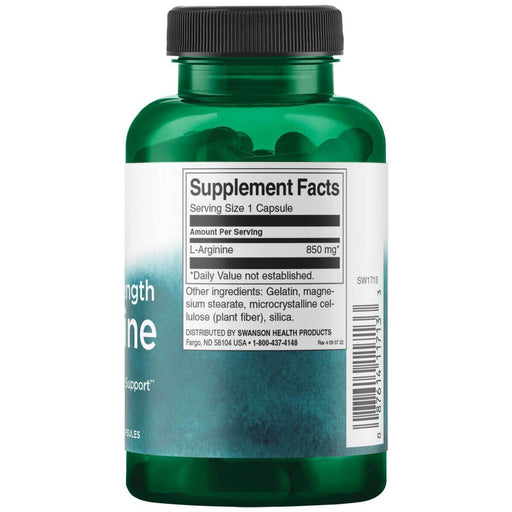 Swanson L-Arginine 850mg 90 Capsules - Fitness & Diet at MySupplementShop by Swanson