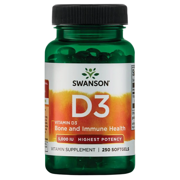 Swanson Vitamin D-3, 5000 IE – 250 Kapseln