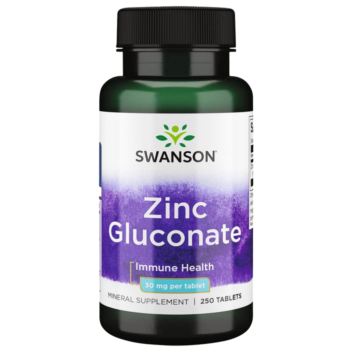 Swanson Zinc Gluconate 30mg 250 Tablets