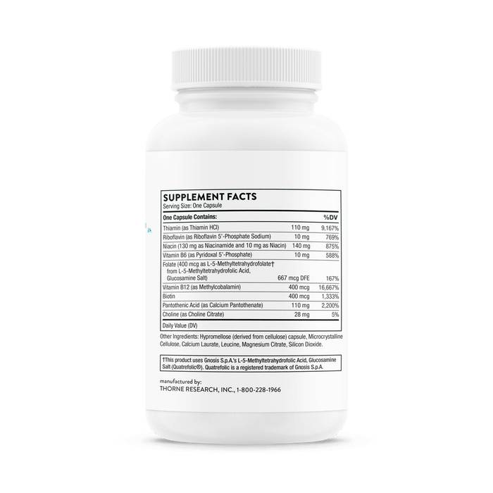 Thorne Research Basic B Complex 60 Capsules - Energy & Vitality at MySupplementShop by Thorne