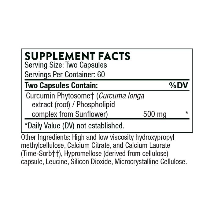 Thorne Research Curcumin Phytosome (Sustained Release) 120 Capsules - Liver Support at MySupplementShop by Thorne