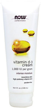 NOW Foods Vitamin D-3 Cream - 118 ml. - Vitamins & Minerals at MySupplementShop by NOW Foods