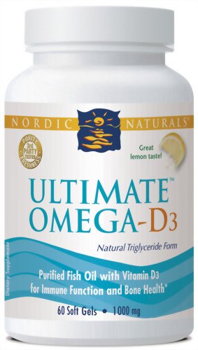 Nordic Naturals Ultimate Omega-D3, 1280mg Lemon - 60 solfgels - Health and Wellbeing at MySupplementShop by Nordic Naturals