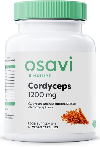 Osavi Cordyceps, 1200mg - 60 vegan caps - Health and Wellbeing at MySupplementShop by Osavi