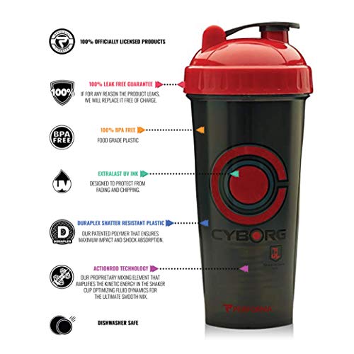 Performa Shakers Justice League Shaker 800ml Cyborg - Sports Nutrition at MySupplementShop by Performa Shakers