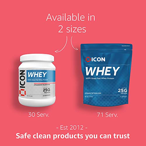 ICON Nutrition 100% Whey Protein 2.27kg Strawberry Milkshake - Sports Nutrition at MySupplementShop by ICON Nutrition