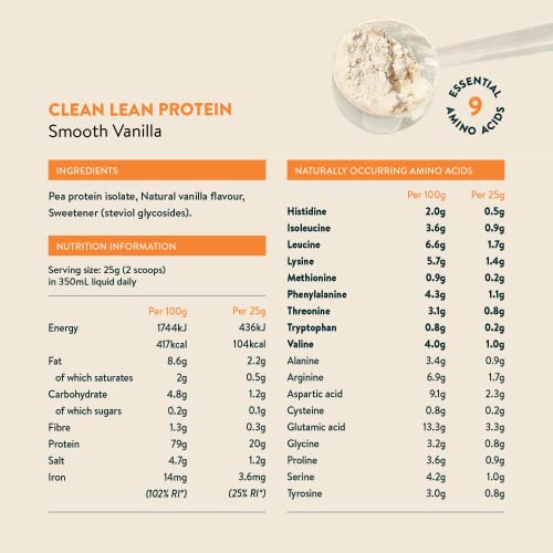 Nuzest Clean Lean Protein - Smooth Vanilla - Vegan, Natural 1kg - Sports Nutrition at MySupplementShop by Nuzest